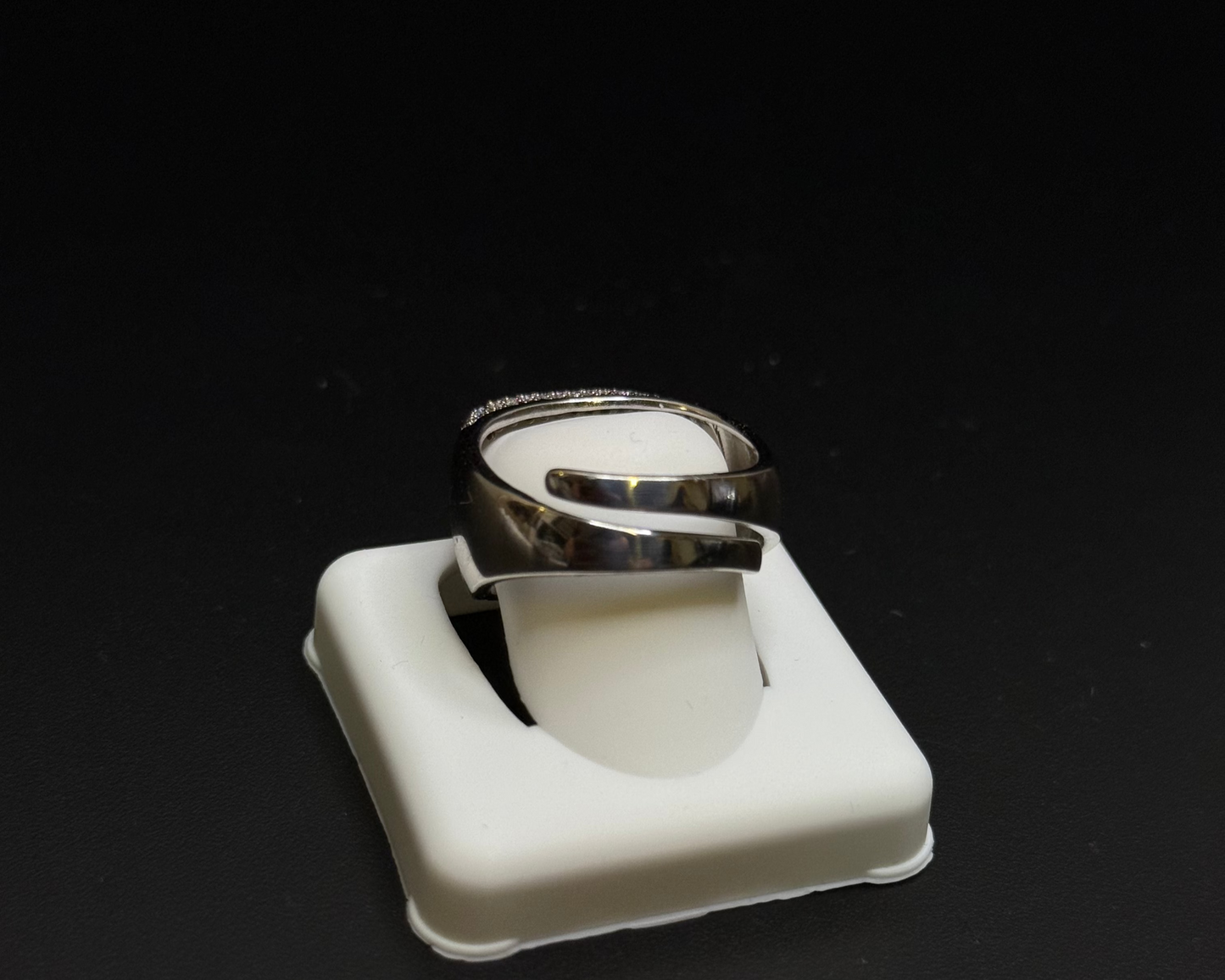 Silver Moissanite Adjustable Ring