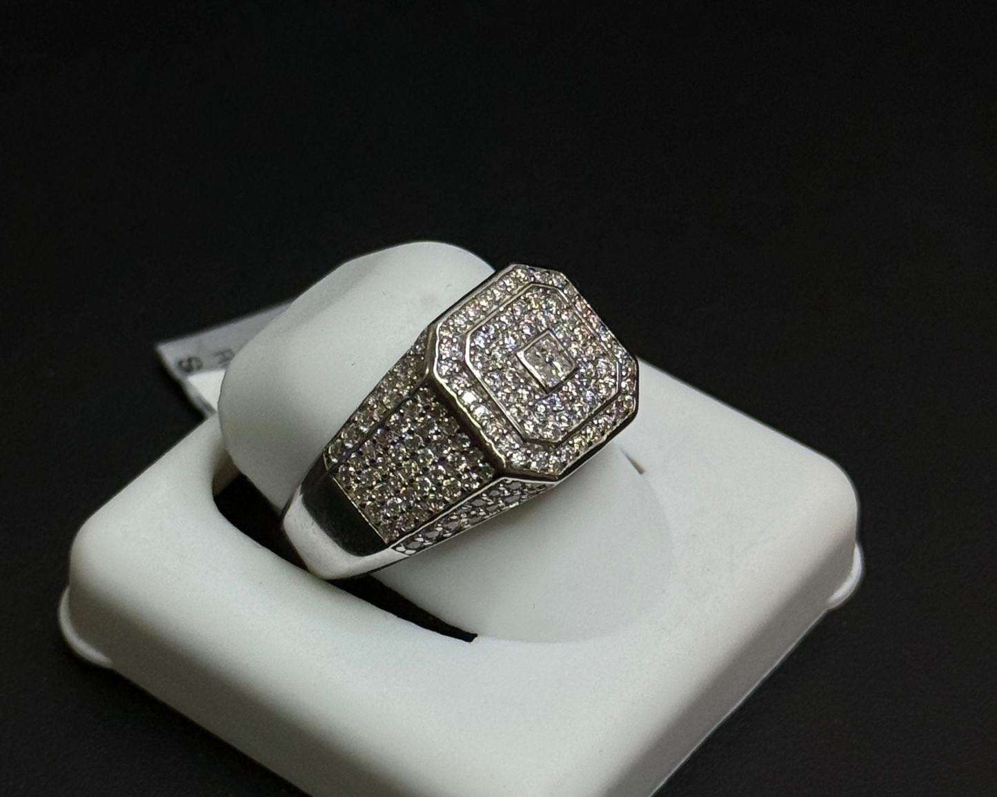 Silver Simple Men's Moissanite Ring