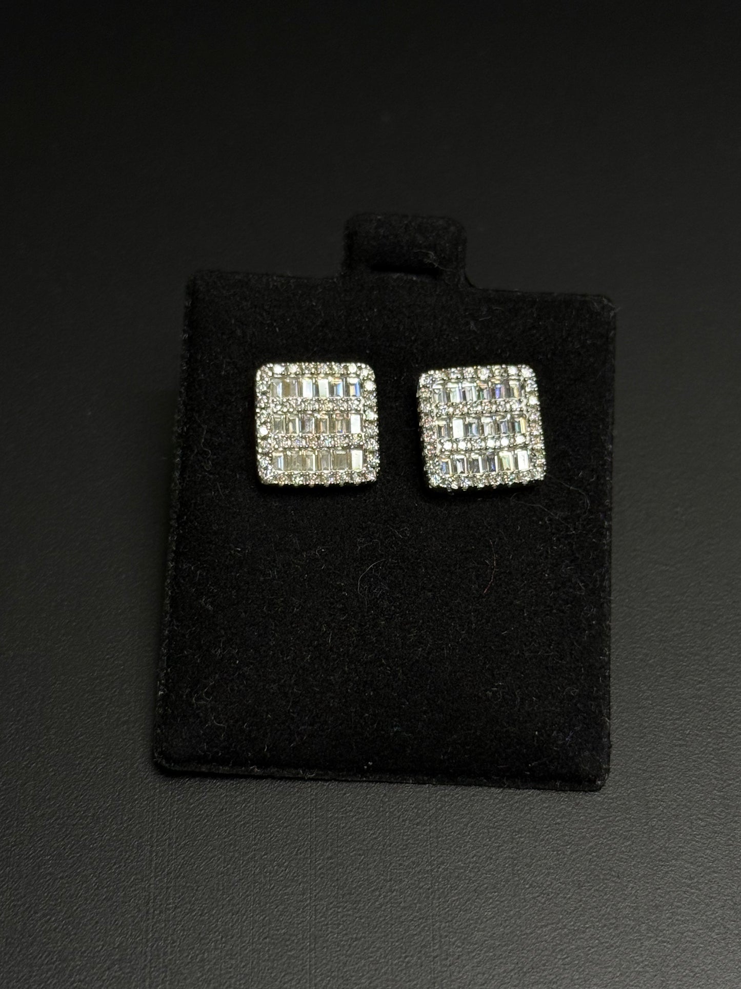 Silver With Moissanite Earrings