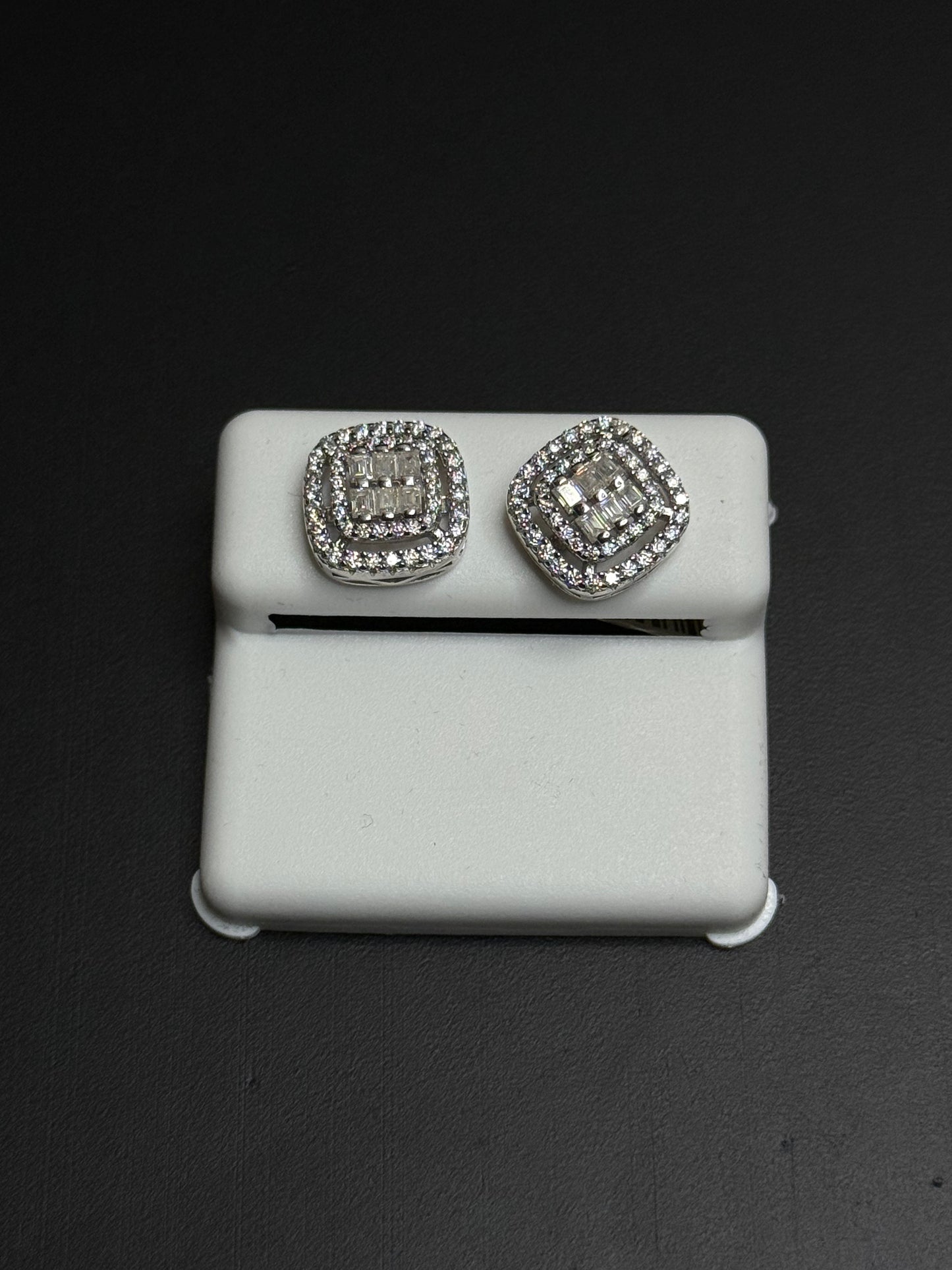 925 Sterling Silver Earrings Moissanite