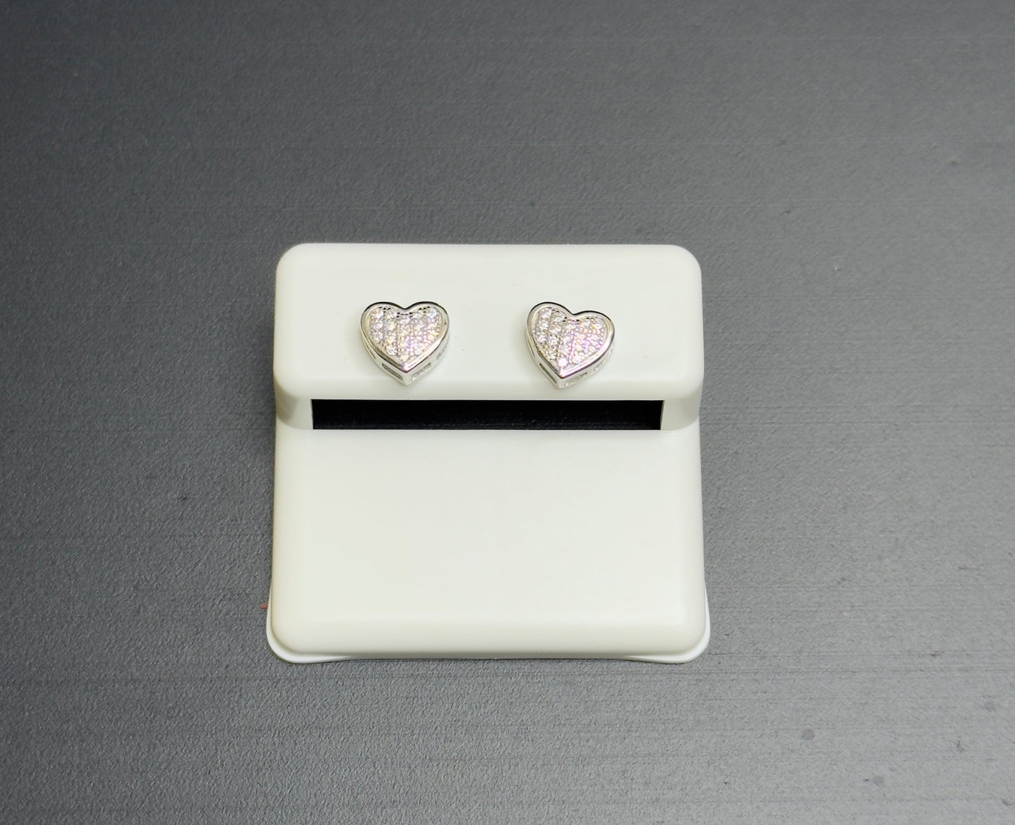 925 Sterling Silver Heart Moissanite Earrings