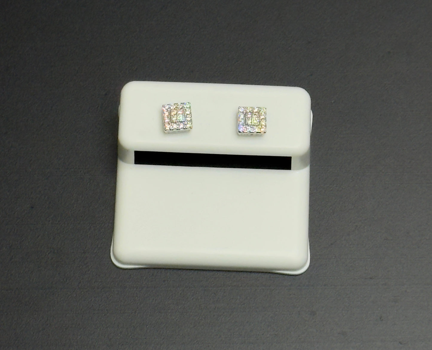 925 Sterling Silver Square Moissanite Earrings