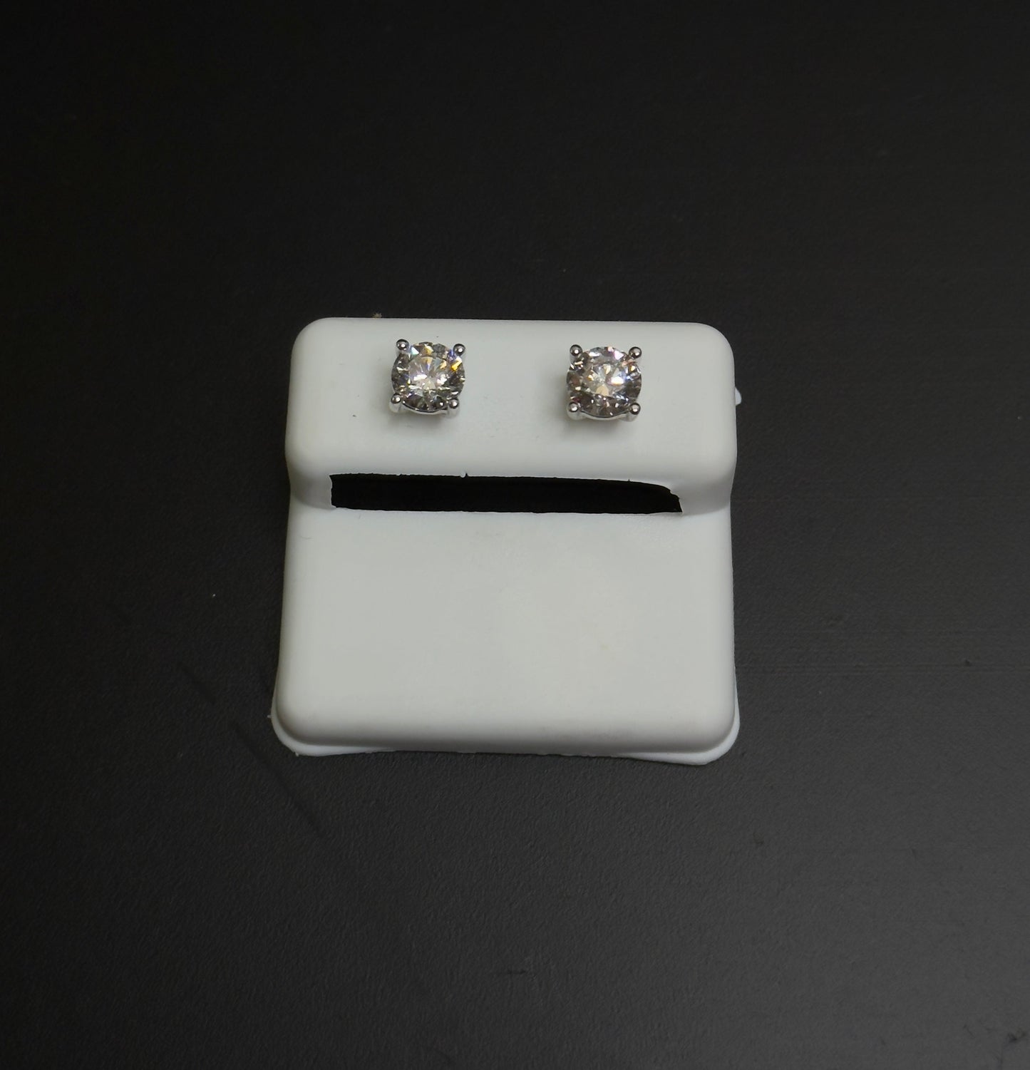 925 Sterling Silver Lab Diamond Stud Earrings