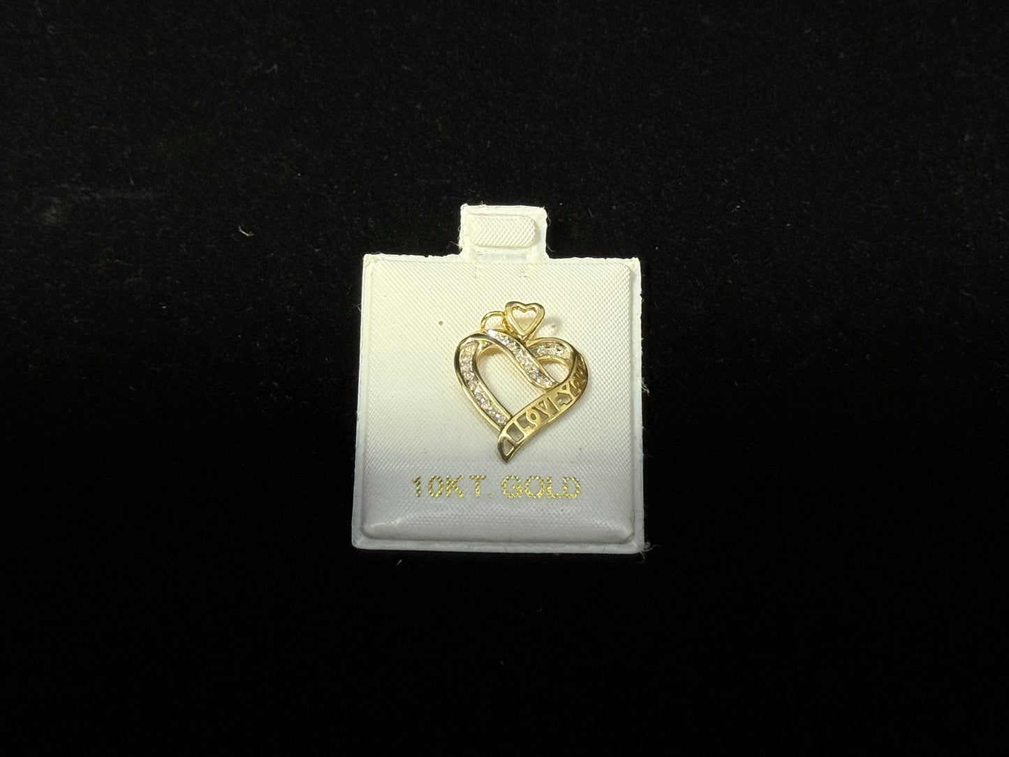 10K Gold Heart Diamond Pendant