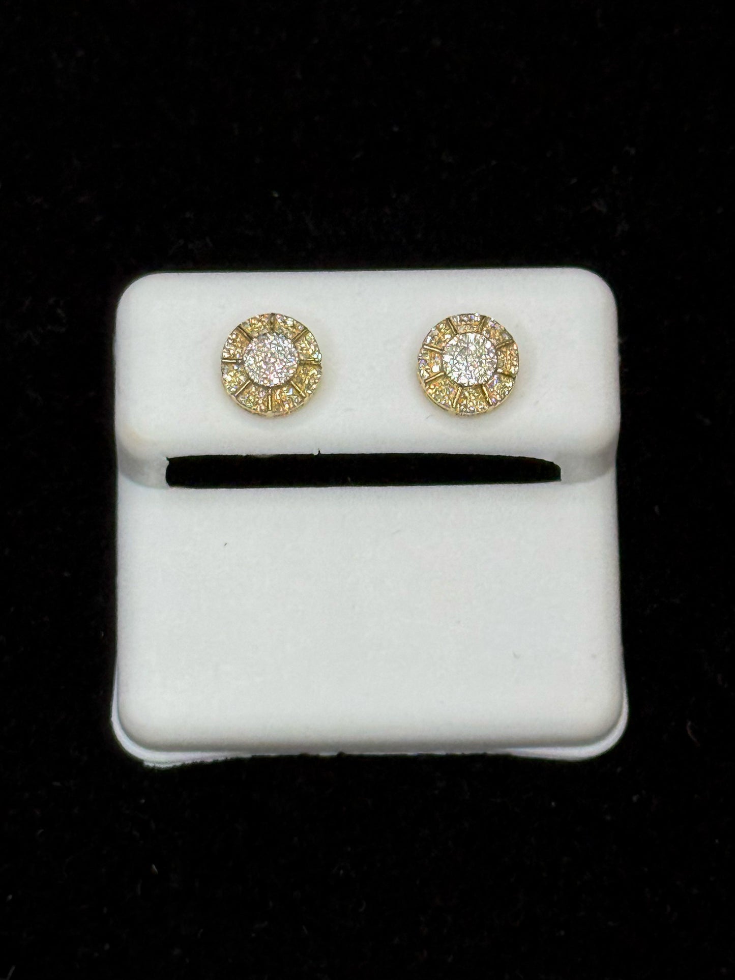 10K Gold "Golden Radiance" Diamond Earrings