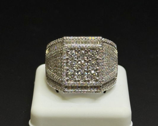 Mens BIG RIng Moissanite