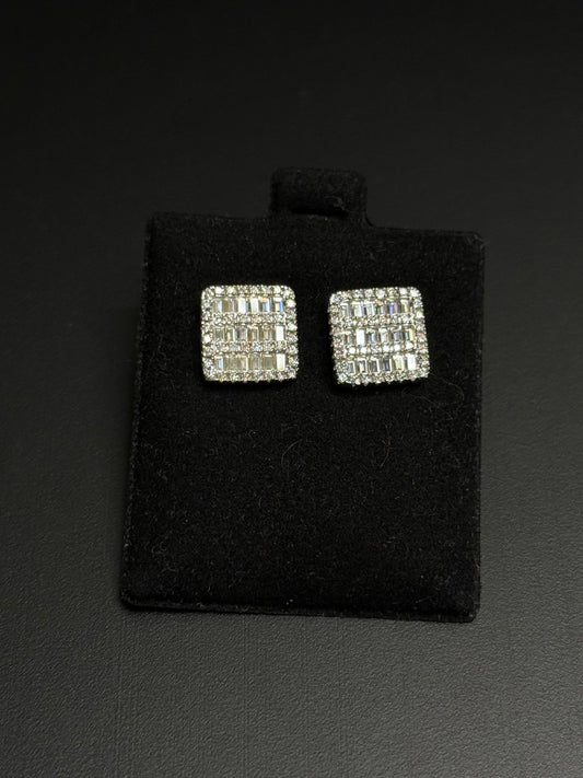Silver With Moissanite Earrings
