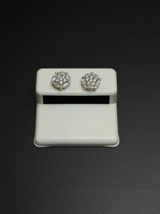925 Sterling Silver Star Moissanite Earrings