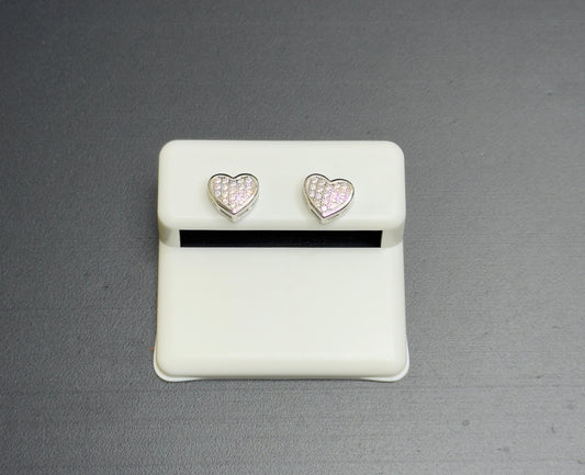 925 Sterling Silver Heart Moissanite Earrings