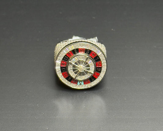 925 Sterling Silver Moissanite Casino Ring