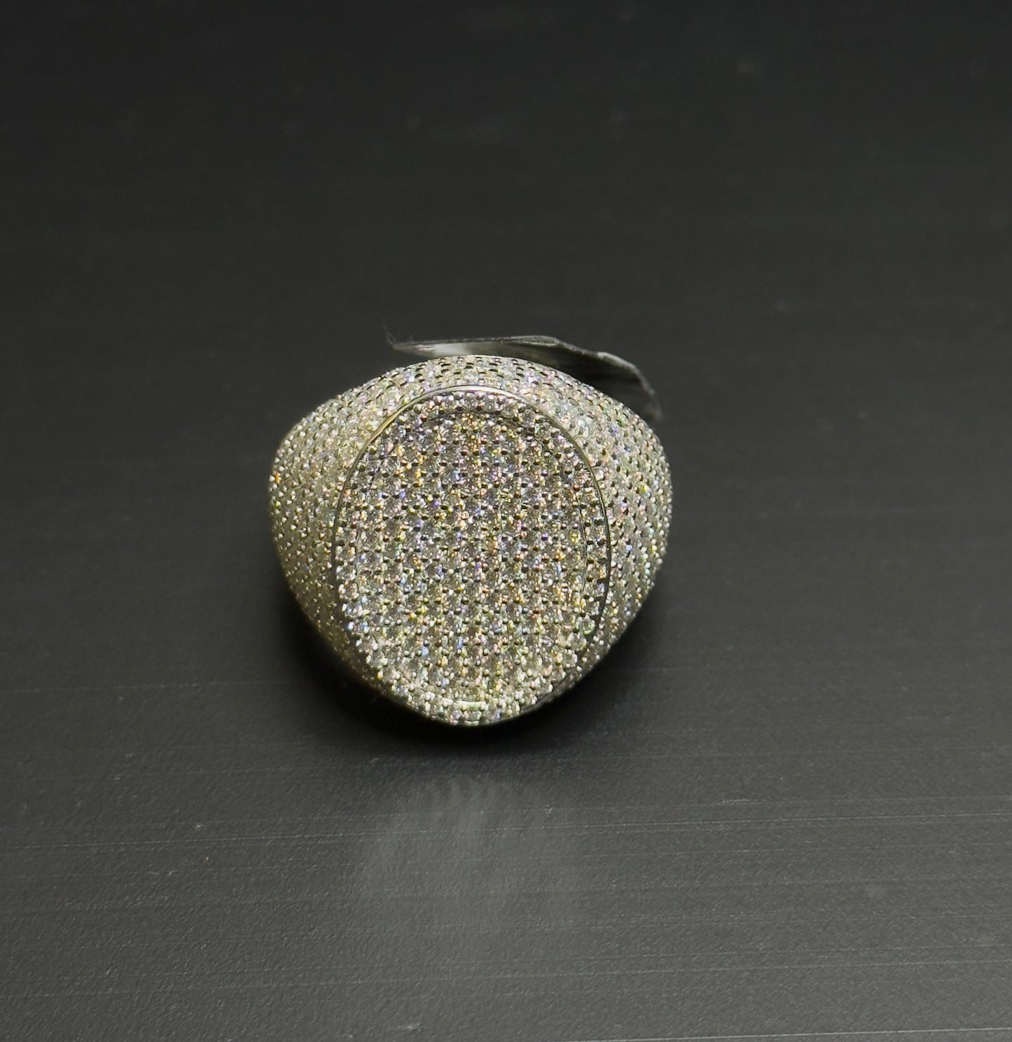 925 Sterling Silver Moissanite Oval Ring