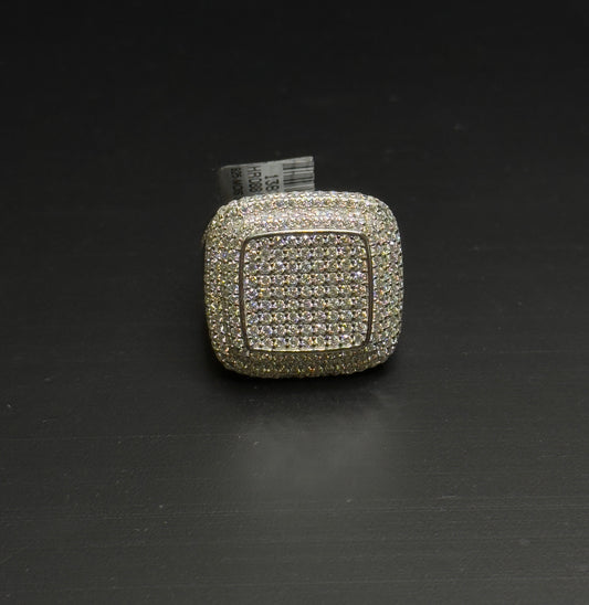 925 Sterling Silver Moissanite Square Ring