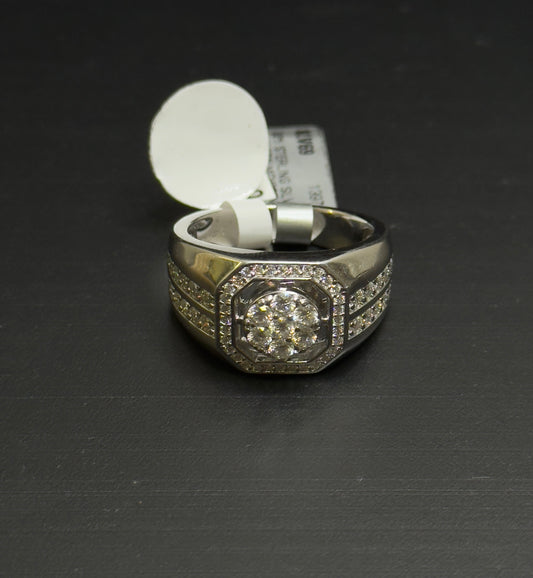 925 Sterling Silver Moissanite Rolex Ring