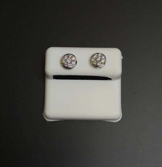 925 Sterling Silver Lab Diamond Circle Earrings
