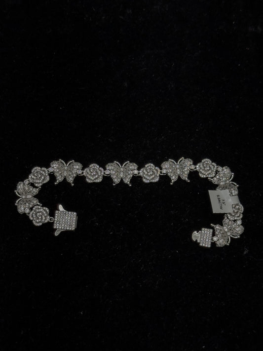 925 Sterling Silver Moissanite (Rosa Mariposa) Bracelet
