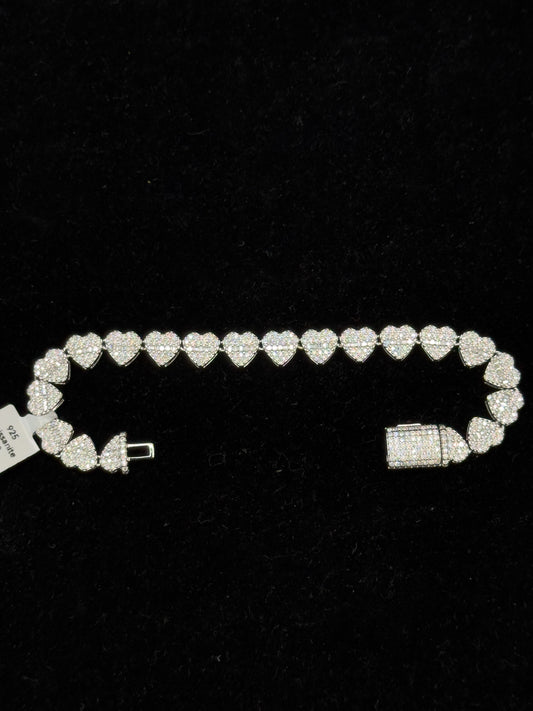 925 Sterling Silver Moissanite (Endless Love) Bracelet