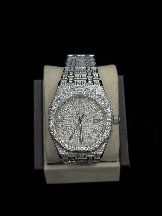 Moissanite Watch "Glacier Titan"
