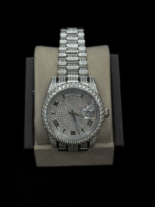Moissanite Watch "Glacier King"